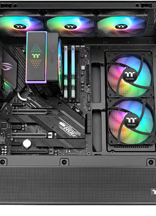 Thermaltake LE120 ARGB PWM Fan (3 Pack), PWM controlled 500~1500 rpm, 5V Motherboard Sync, 16.8 Million Colors 9 Addressable LEDs, Airflow 66.1 CFM, 120mm Hydraulic Bearing, Case Fan, CL-F204-PL12SW-A