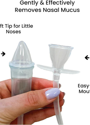 Lulyboo Baby Nasal Aspirator with Case - Reusable BPA-Free Snot Sucker with Soft Tips, Gentle & Effective Relief for Congestion, Easy to Clean, Ergonomic Design for Newborns & Toddlers