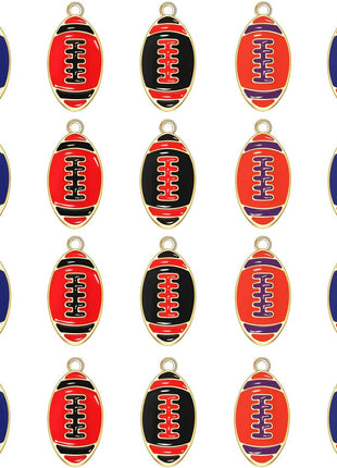 20PCS Sports Charms Enamel Basketball Baseball Pendant Charms for Jewelry Making Rhinestone Ball Game Softball Charms for Necklace Bracelet Earrings DIY Crafts