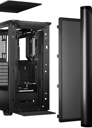 be quiet! Pure Base 501 Black PC case | 2 Preinstalled Quiet Fans | Mid Case | USB 3.2 Gen | Airflow | BGW74