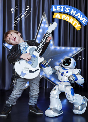Ruko 1088 Smart Robot Toy for Kids, Large Programmable Interactive Gift | Support Remote Control & App Control & Voice Command, Birthday Gift for Boys & Girls Ages 4 5 6 7 8 9, Blue