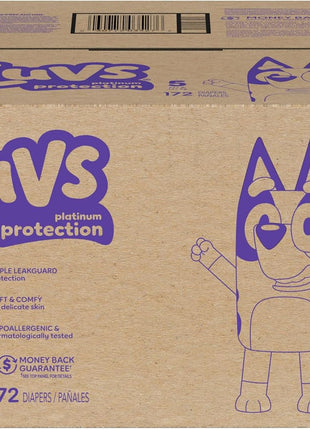 Luvs Size 5 Baby Diapers, Platinum Protection Bluey Diapers for Day & Night,Size 5 (27+ lb), 172 Count