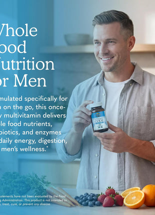 Garden of Life Vitamin Code Raw One for Men, Once Daily Multivitamin, 75 Capsules, One a Day Mens Vitamins plus Fruit, Veggies & Probiotics for Mens Health, Vegetarian Multivitamins
