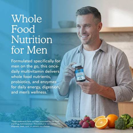 Garden of Life Vitamin Code Raw One for Men, Once Daily Multivitamin, 75 Capsules, One a Day Mens Vitamins plus Fruit, Veggies & Probiotics for Mens Health, Vegetarian Multivitamins