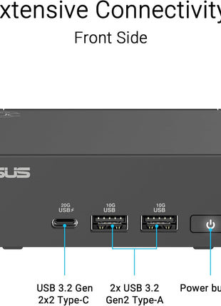 ASUS NUC 15 Pro Slim Barebones Mini PC with Intel Series 2 Core Ultra 5 225H, up to 96GB DDR5 RAM, Dual Storage, ThunderboltTM 4, Wi-Fi 7 & Bluetooth 5.4, Toolless Chassis Access, VESA Mount Included