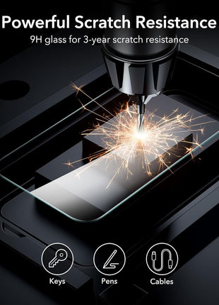 ESR 3 Pack for iPhone 16 Pro Max Screen Protector, Align Frame | Military Grade Shatterproof, 9H Tempered Glass, Scratch-Resistant, Full-Coverage Protection, Easy Installation Tool
