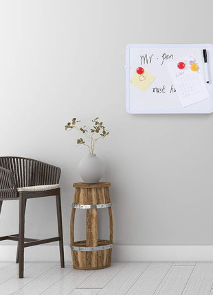 Mr. Pen- Dry Erase Board, 14 inch x 11 inch with a Black Dry Erase Marker, Small Mini White Board for Students, White Frame, Includes Double Sided Tapes