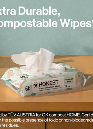 The Honest Company Hypoallergenic Multi-Use Baby Wipes for Sensitive Skin, Geo Mood, 288 Count