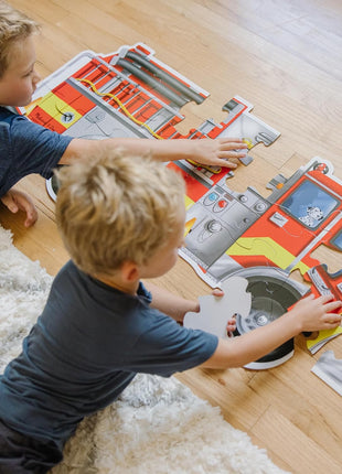 Melissa & Doug Fire Truck Jumbo Jigsaw Floor Puzzle (24 pcs, 4 feet Long) - FSC Certified