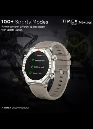 TIMEX Smart NexGen 1.43 inch(3.6cm) AMOLED Display with Functional Crown and BT Calling Smartwatch for Unisex - TWTXW703T