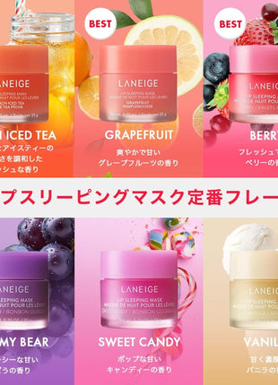 LANEIGE Lip Sleeping Mask: Korean Overnight Treatment For Dry Lips | Hydrating & Nourishing Overnight Lip Treatment Mask with Vitamin C, Shea & Murumuru Seed Butter