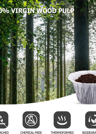 Pro Mael 360 Count Disposable K Cup Filters, Coffee Filter Paper for Keurig Brewers Single Serve 1.0 and 2.0, Use with Reusable K Cup Pods (White)