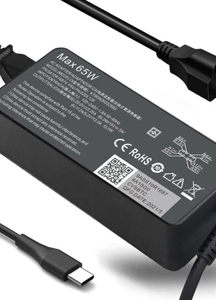 65W USB C Laptop Charger Compatible with Lenovo Thinkpad/Yoga/Chromebook, ADLX65YDC2A Replacement for Lenovo Laptop Charger