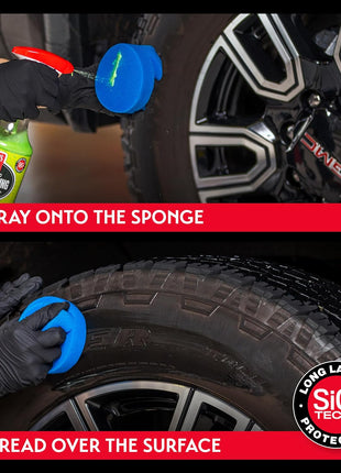Griot's Garage Ceramic Tire Dressing Coating for Car Detailing, Safe for Rubber, Vinyl, and Plastic Trim on Cars, Trucks, SUVs, Motorcycles, and RVs, 10842, 22oz