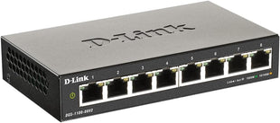 D-Link 8-Port Gigabit Smart Managed Ethernet Switch, L2,VLANs, QoS, IGMP Snooping, LAG, Sturdy Metal with Shielded Ports, Desktop, Fanless, Follows NDAA/TAA, Lifetime Product Coverage (DGS-1100-08V2)