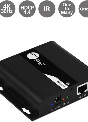 SIIG 4K HDMI Extender Over IP CAT5e/6/7 Ethernet, Up to 394 Feet- Receiver ONLY (CE-H25E11-S2)