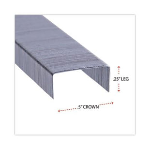 Universal Standard Staples, Chisel Point, Steel, 5000 / Box, Pack of 5