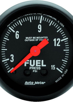 Auto Meter 2603 Z-Series Mechanical Fuel Pressure Gauge