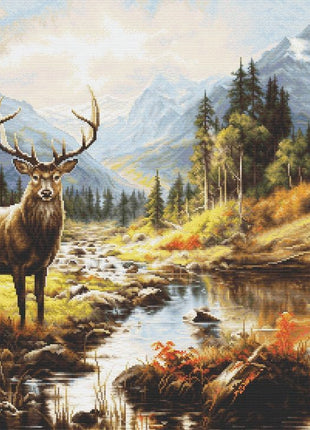 Luca-S Cross Stitch Kit Gold - The Greatness of Nature, B621, Counted Cross Stitch Kit for Adults, Needlecraft and Embroidery Kit