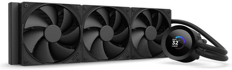 NZXT Kraken Plus 360 – AIO CPU Liquid Cooler – 360mm Radiator – 3 x F120P Fans – Customizable 1.54 inch Square LCD – AMD® AM5, AM4 – Intel® LGA 1851/1700, 1200/115X – Black