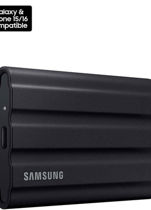 Samsung T7 Shield 2TB, Portable SSD, up-to 1050MB/s, USB 3.2 Gen2, Rugged,IP65 Water & Dust Resistant, for Photographers, Content Creators and Gaming, Extenal Solid State Drive (MU-PE2T0S/AM), Black
