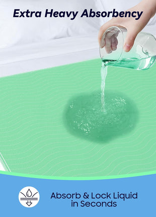 4 Pack 36" x 36" Extra Heavy Absorbency Washable Underpads Bed Pads | WaterProof Quick Drying Nursing Pads Incontinence, Reusable Washable Pee Pads for Dogs, Diaper Changing & Adults
