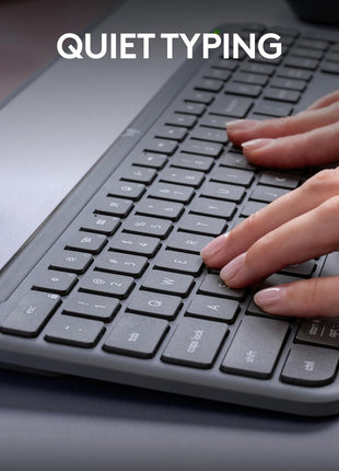Logitech Signature Slim K950 Wireless Keyboard, Sleek Design, Switch Typing Between Devices, Quiet Typing, Bluetooth, Multi-OS, Windows, Mac, Chrome - Graphite