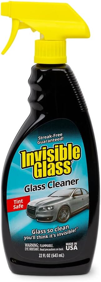 Invisible Glass 92164 Premium Glass Cleaner Spray for Car Windshields and Windows, Automotive and Home Window Cleaner, Streak-Free, Ammonia-Free, Tint-Safe – 22 fl oz