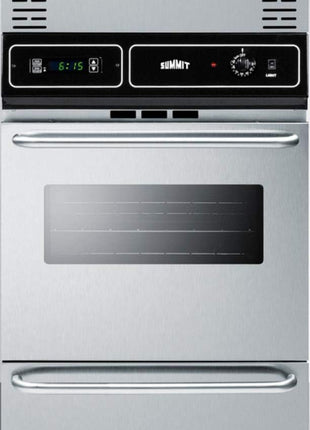 Summit 24" Wide Gas Wall Oven, Stainless Steel - TTM7212BKW | Made in the USA. Sized to fit 34 1/8" H x 22 3/8" W cabinet cutouts. 2.92 cu.ft. Capacity