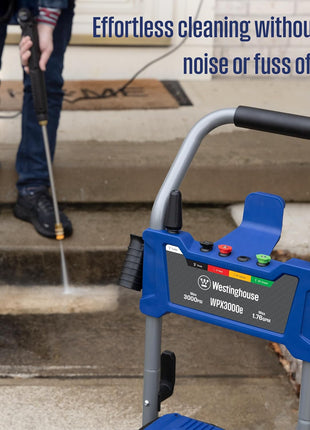 Westinghouse WPX3000e Electric Pressure Washer, 3000 Max PSI and 1.76 Max GPM, Induction Motor, Onboard Soap Tank, Spray Gun and Wand, 5 Nozzle Set, for Cars/Fences/Driveways/Homes/Patios/Furniture