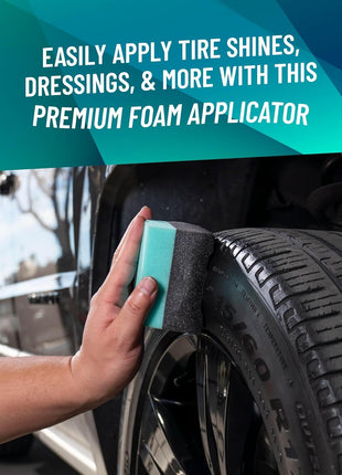 Chemical Guys Wonder Wave Durafoam Contoured Large Tire Shine & Dressing Applicator, 4 Pack