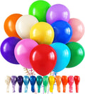 RUBFAC 120 Balloons Assorted Color 12 Inches Rainbow Latex Balloons, 12 Bright Color Party Balloons for Birthday Baby Shower Wedding Party Supplies Arch Garland