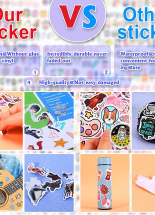 Arme Cute Stickers Bulk, Waterproof Stickers for Water Bottles Pack 600PCS | Vinyl Fun Stickers for Kids Bulk, Girls, Teens, Adults, Cups, Random, Assorted, Durable Decal Sticker Set