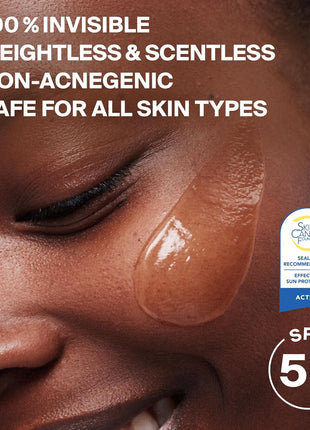 Supergoop! Unseen Sunscreen - Clear & Invisible Face Sunscreen + Broad Spectrum + Makeup-Gripping Primer - Weightless, Scentless, Oil Free - For All Skin Types & Tones