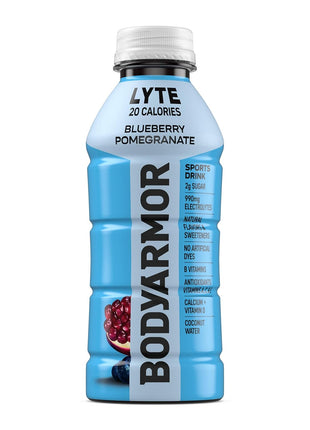 BODYARMOR LYTE Sports Drink Low-Calorie Sports Beverage, Blueberry Pomegranate, Coconut Water Hydration, Natural Flavors With Vitamins, Potassium-Packed Electrolytes, Perfect For Athletes, 16 Fl Oz (Pack of 12)