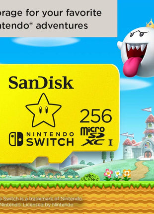 SanDisk 256GB microSDXC-Card, Licensed for Nintendo-Switch - SDSQXAO-256G-GNCZN