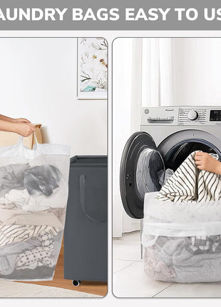 Goodpick Laundry Basket with Wheels, 75L Laundry Hamper, Dorm Room Essentials with Removable Wash Bag for Laundry Room, Rolling Laundry Basket with Handles, Grey