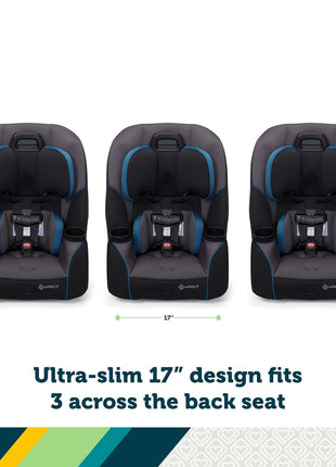 Safety 1st Crosstown All-in-One Convertible Car Seat, Rear Facing, Forward Facing Car Seat, Booster, City Storm
