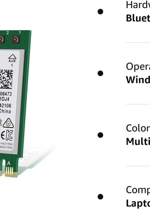 Intel AX210 Tri-Band Wi-Fi 6E Bluetooth 5.3 Network Card for Notebook
