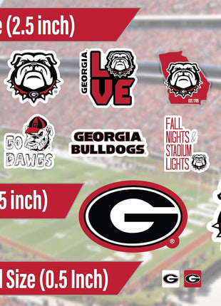 UGA Stickers for Gift, Car, Water Bottle, Laptop, and Phone for Football Fans and University Graduates (Georgia Bulldogs)