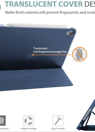 ProCase Smart Case for iPad Air 11-inch M4/M3/M2 & Air 10.9 5th/4th Gen | Hard Back Cover with Auto Sleep/Wake, Slim Lightweight Case for iPad Air 11" 2026/25/24 & 10.9" 2022/2020-Navy