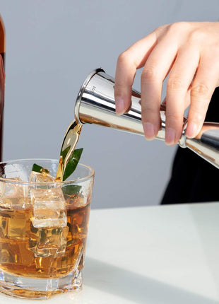 Briout Jigger for Bartending, Double Cocktail Jigger Japanese Premium 304 Stainless Steel Jigger 2 OZ 1 OZ with Measurements Inside