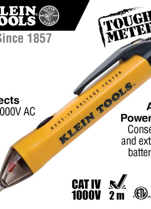 Klein Tools 80025 Outlet Tester Kit with GFCI Tester and Non-Contact Voltage Test Pen, 2-Piece