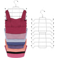 ZEDODIER 2 Pack Tank Top Hanger, Space Saving Bra Hanger, Non-Slip Hanging Sport Bras Holder, Closet Organizers and Storage for Camisoles Tank Tops Bras Ties Swimsuits Strappy Dress, Silver
