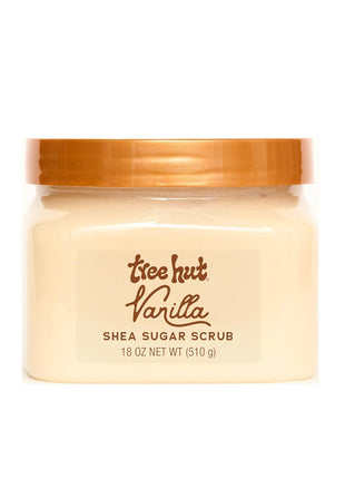 Tree Hut Vanilla Body Scrub, Exfoliating Sugar Scrub, Vegan, 18 Oz | Exfoliating & Nourishing with Shea Butter & Essential Oils, Body Exfoliator for All Skin Types, Self Care Gifts for Women