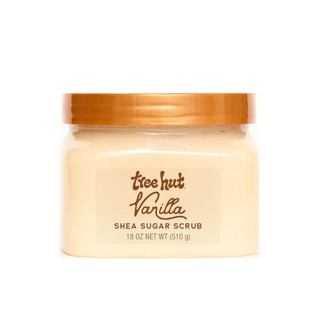 Tree Hut Vanilla Body Scrub, Exfoliating Sugar Scrub, Vegan, 18 Oz | Exfoliating & Nourishing with Shea Butter & Essential Oils, Body Exfoliator for All Skin Types, Self Care Gifts for Women