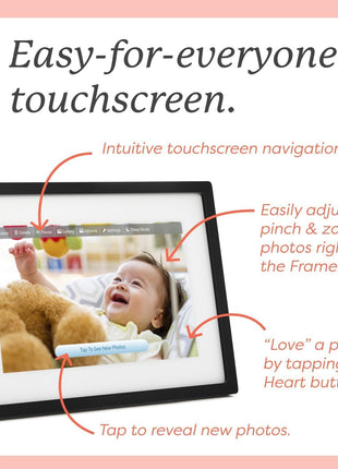 Skylight Frame – WiFi Digital Picture Frame Customer Support, Touch Screen Digital Photo Frame with Easy Setup, Photo Gifts for Parents and Grandparents - 10 Inch Black