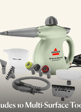 BISSELL Steam Shot??OmniReach handheld portable steam cleaner for tile, grout, windows, bathrooms, kitchens, fabric steaming tool