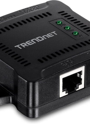 TRENDnet Gigabit PoE Splitter, TPE-104GS, 802.3af, NDAA Compliant, Power a Non-PoE Device up to 100m (328 ft), 5/9/12V DC Power Output, 5 to 5/3.5mm Jumper Cables Included, Black