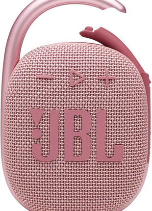 JBL Clip 4 - Portable Mini Bluetooth Speaker, big audio and punchy bass, integrated carabiner, IP67 waterproof and dustproof, 10 hours of playtime, speaker for home, outdoor and travel (Pink)
